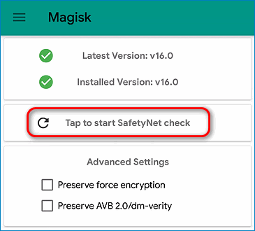 Проверка SafetyNet Magisk