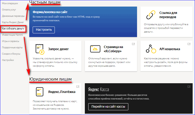 Собрать деньги в Яндекс Кошельке